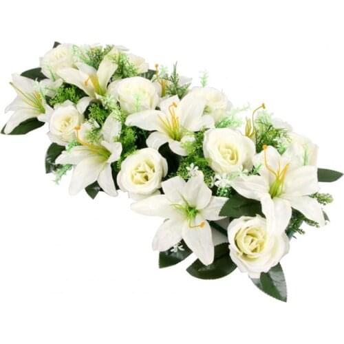 18Pcs Artificial Flowers Fashion Delicate DIY Artificial Rose Lily Flowers for Household