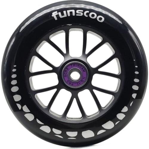 2 Pcs/lot 85A 125mm Black Inline Speed Skates Wheel and Scooter Wheel, Good Elasticity and Grip using 608 Bearing