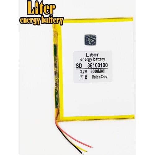 3 line 3.7V,5000mAH,35100100 PLIB ( polymer lithium ion battery ) Li-ion battery for tablet pc,GPS,mp3,mp4,cell phone,speaker