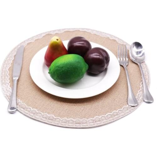 38cm PP Dining Table Mat Woven Placemat Pad Heat Resistant Bowls Coffee Cups Coaster Table Napkins For Home Kitchen Party Supply