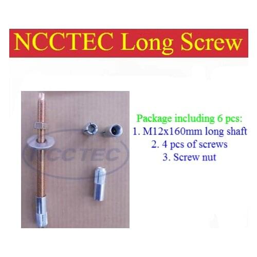 6 pcs of fixing accessories long screws specially for fixing the NCCTEC diamond desktop drill machine in the wall or floor