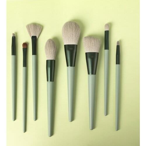 8PCS Makeup Brushes Set Synthetic Kabuki Makeup Brush Cosmetics Foundation Blending Blush Eyeliner Face Powder Creams Liquids