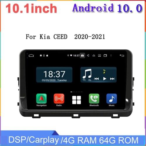 4G RAM 128G rom android 10 car radio player for Kia CEED 2020 2021 car multimedia gps navigation bluetooth wifi USB