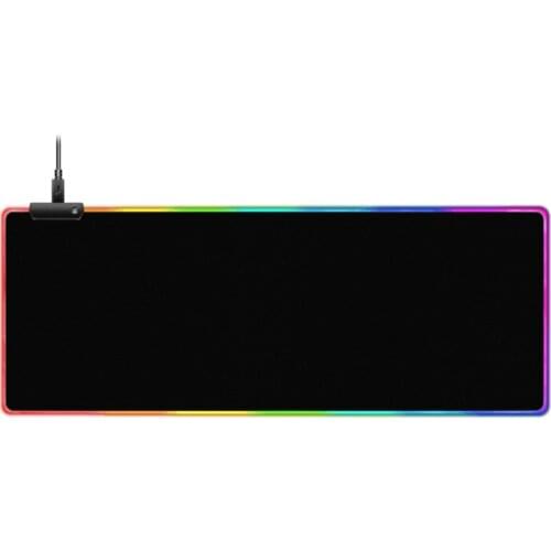 Large Anti-Slip RGB LED Gaming Mouse Mat LED Backlight Mousepad for Desk PC Laptop Keyboard Pad 80X30X4Cm