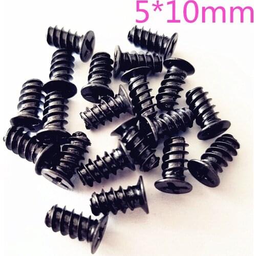 20pcs/pack DS743 Black Plating 5*10mm Self-tapping Screws Case Fan Screw Free Russia Shipping