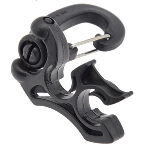 Regulator Double BCD Hose Holder with Clip Buckle Hook for Scuba Diving Snorkeling