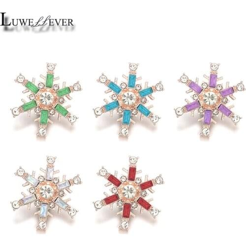 New Component w315 Crystal 18mm Metal Snap Button For Bracelet Necklace Interchangeable Jewelry Women Accessorie Findings