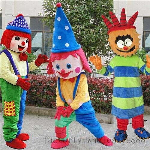 Halloween Clown Comic Mascot Costume Party Dress Adults Size Cosplay Cartoon Advertising Carnival Dress Outfits