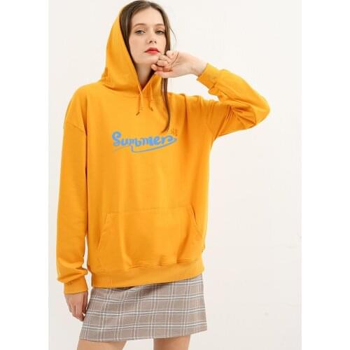 Korean Style Autumn Hoodie Female Long Sleeve Cotton Sweatshit Women Fashion Round Neck Loose Letter Leisure Spring Sweatshirts