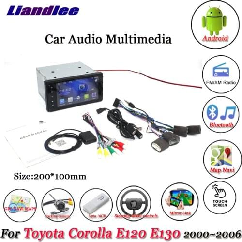 Car Android Player Multimedia System For Toyota Corolla E120/E130 2000-2006 Stereo GPS Navigation Screen