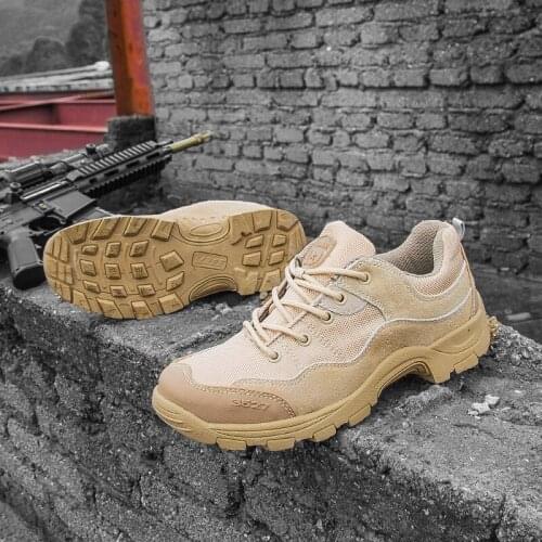 New Mens Shoes High Quality Genuine Leather Suede Shoes Men Military Tactical Footwear Casual Sneakers Comfortable Hiking Shoes
