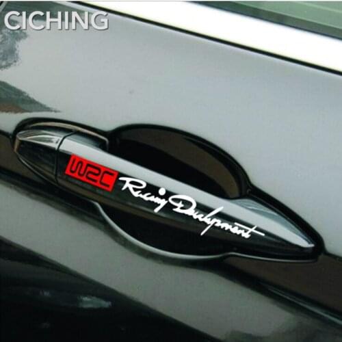 Door Handle Stickers And Decals Car styling For Mitsubishi Asx Lancer 10 9 Outlander EX Pajero Sport Eclipse Carisma Galant