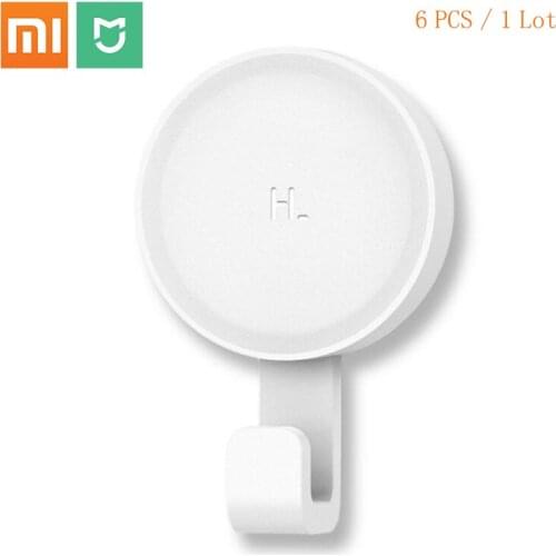 Xiaomi Mijia Little Adhesive Hooks Strong Bathroom bedroom Kitchen Wall Hooks 3kg max load up new arrival for mi Home life