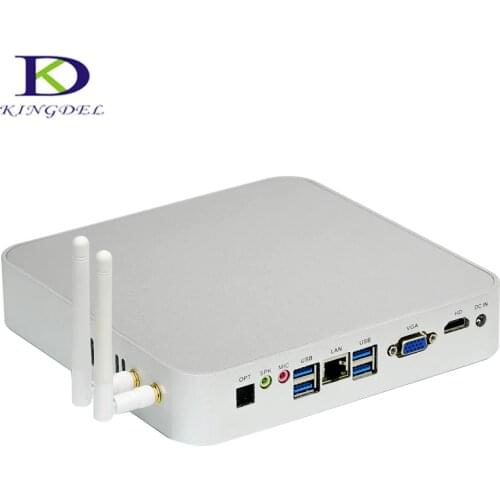 2020 Newest Braswell 5th Gen 14NM Celeron N3150 Quad Core Fanless Mini PC Media Center HDMI+VGA 1*COM Windows 10 Micro Comptuer