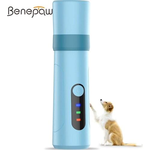 Benepaw Professional Dog Nail Grinder Quiet Powerful Electric Pet Nail Trimmer Rechargeable 2 Speed Painless Puppy Paw Grooming