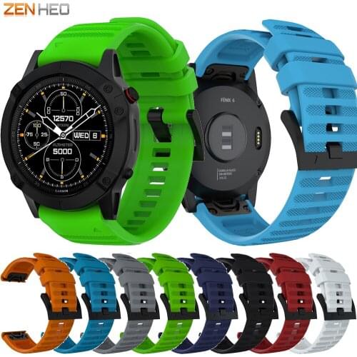 Smart Watch Band For Garmin Fenix 6/6 Pro 5 Plus Quick Release Easy Fit Silicone Wrist Strap For Garmin Forerunner 935/945