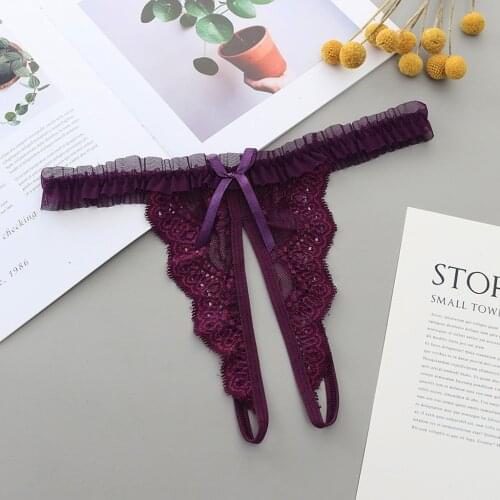 Sexy lingerie Women Panties Sexy Lingerie Lace Open Thong Panties G-Pants Lingerie Pajamas Feminina Panties ropa interior mujer