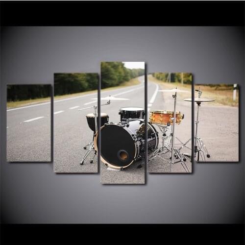 Spray 5-Pieces Modern Canvas Drum kit Series Modern Painting Wall Art The Picture For Home DecorationGiclee Unframed