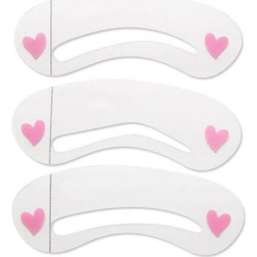 3Pcs Eyebrow Stencils Reusable Eyebrows Symmetrical Drawing Guide Card Tools Template EVA Resin Material Brow Makeup Stencil