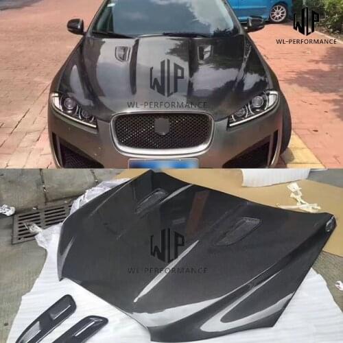XF High Quality Carbon Fiber Fiber Engine Hoods Auto Car Bonnet For Jaguar XF Car Styling 11-15