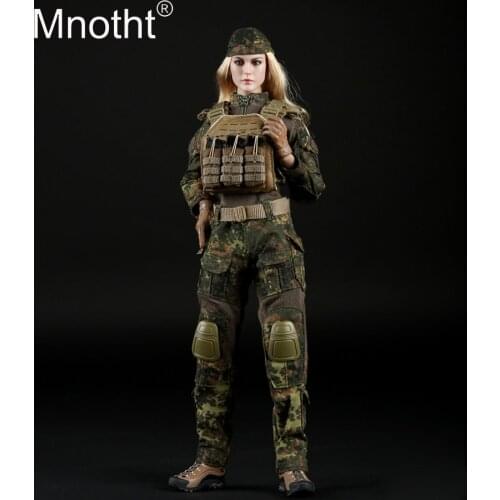 1/6 Scale Female Tactical Shooter Camouflage Suit Set FG016 Combat boot/glove/coat/pants/Belt Clothes For 12in Action Figure Toy