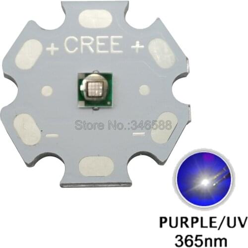 10pcs 3W LG3535 LED Beads UV 365nm High Power LED Emitter on 8mm 12mm 14mm 16mm 20mm Aluminum or Copper PCB for UV Curable Ink