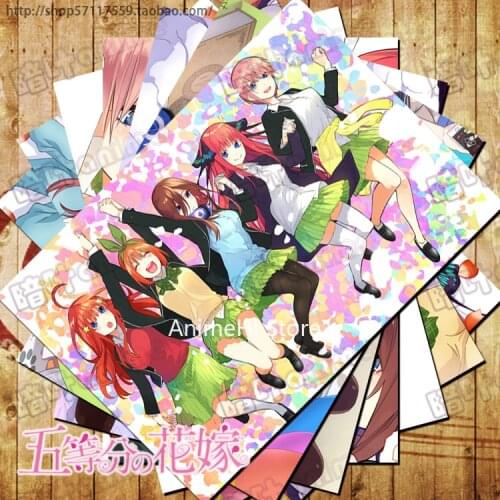 10 pcs/set Anime The Quintessential Quintuplets posters Nakano Ichika Nino Yotsuba Itsuki wall pictures for Colletion A3 Sticker