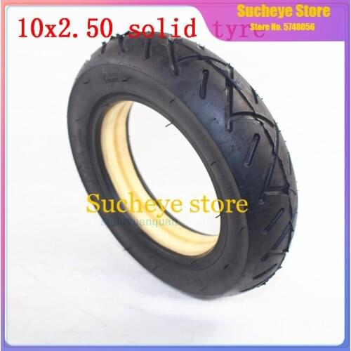 10x2.50 solid tire tubeless for Quick 3 ZERO 10X Inokim OX Folding Electric Scooter 10-inch Mini Motorrad Razor
