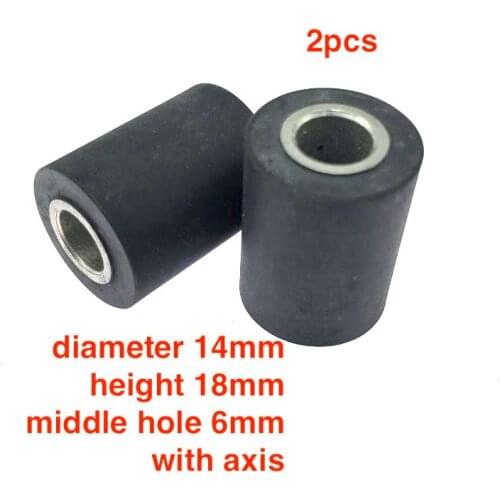 2pcs pinch roller belt pulley with bearing for VCR tape recorder audio player 14x18x6mm