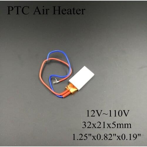5 pieces/lot) 12V/24V/36V/48V/110V 35x21x5mm PTC Thermostat Aluminum Heating Element Ceramic Air Heater Plate Incubator