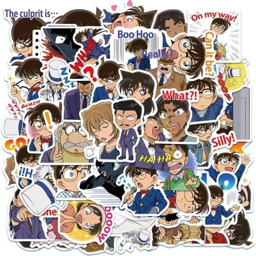 50pcs Detective Conan Stickers paster Cartoon characters anime movie funny decals scrapbooking diy phone waterproof decorations