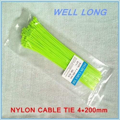 500pcs/lot 4*200mm 1# Self-Locking Nylon Wire Cable Zip Ties, Cable Ties