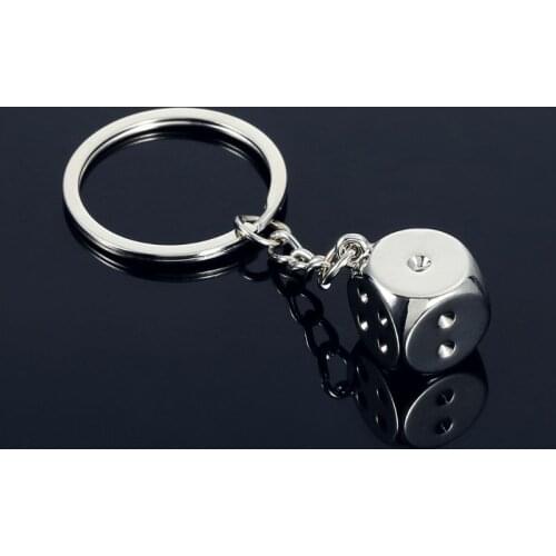 83XC Lucky Dice Metal keychain Jewelry Gifts for Boyfriend Husband Dad