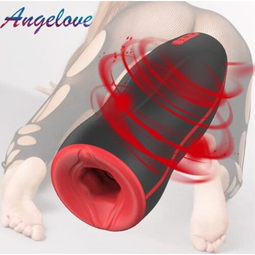 Automatic Male Masturbator Cup Realistic Vagina Pocket Pussy Blowjob Stroker Vibrating Sex Toys for Men Masturbation