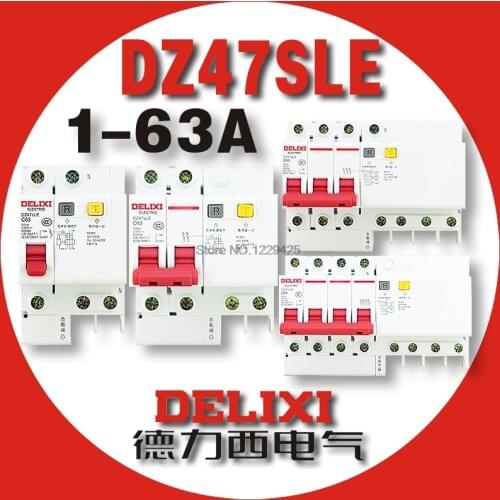 DELIXI RCBO RCD Circuit Breaker DZ47LE DZ47sLE 3P+N 1A 6A 10A 16A 20A 25A 32A 40A 50A 63A 80A 100A 125A