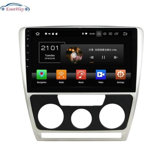 Android 8.1 10.1 Inch Touch Screen GPS Car Radio For 2007 2008-2012 2013 2014 SKODA Octavia Music Multimedia Player