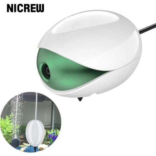 NICREW Ultra Mini Silent Fish Tank Air Pump Single&Double Outlet Aquarium Air pump Compressor Oxygen Airpump Fish Accessories