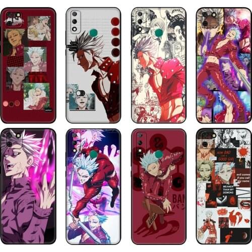 Black tpu Case For Huawei Y9S Y6S Y8S Y5P Y7P Y8P Case For Huawei Y5 lite Prime 2018 Y6 2019 Cover Seven Deadly Sin ban fox