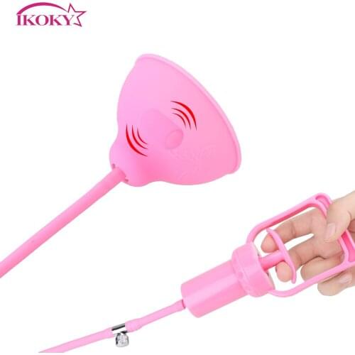 IKOKY Breast Enlarge Massager Nipple Sucker Breast Enhancer Vibrator Adult Products Clitoris Stimulator Sex Toy for Woman