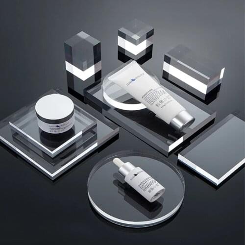 Ins windAcrylic Transparent Geometry Photography Props Scene Round Cylindrical Spherical Square Cosmetic Jewelry Photography