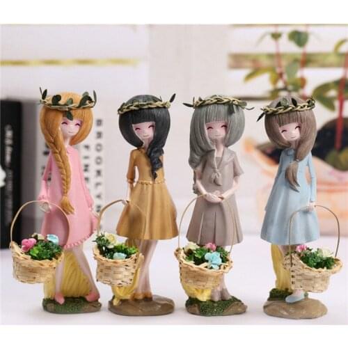 Creative Home Gifts Flower Fairy Children Micro Landscape Home Resin Furnishing Student Gifts Wholesale
