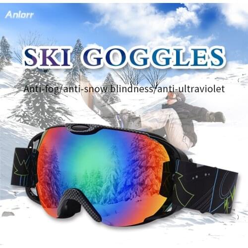 Ski goggles anti-fog men women snowboard cycling Motorcycle outdoor windbreak anti-UV adjustment