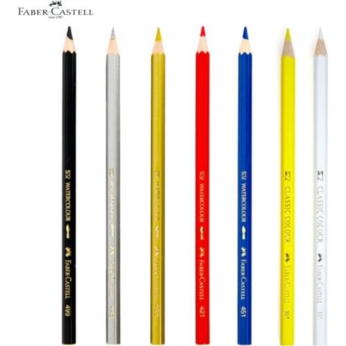 Lapices Faber Castell Watercolor Pencil Set Professional Black White Lapis De Cor Water Soluble Pastel Crayon