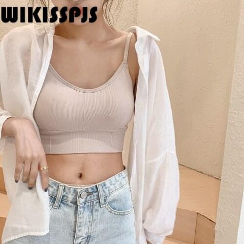 New Type of Chest Wrapping Sling Sports Vest Girls Back Bra Halter Top Cropped Top Sports Bras White Corset Top Tops for Women