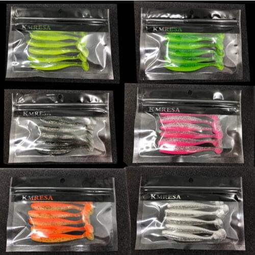 6PCS/Lot 5cm 7cm/9cm Wobblers Fishing Lures Easy Shiner Swimbait Silicone Soft Bait Double Color Carp Artificial Soft Lure
