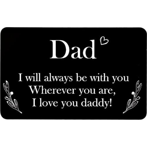 Rectangular metal lettering wallet clip souvenir Wallet Card Wallet Insertt to dad,Fathers day/birthday/Christmas gift for dad