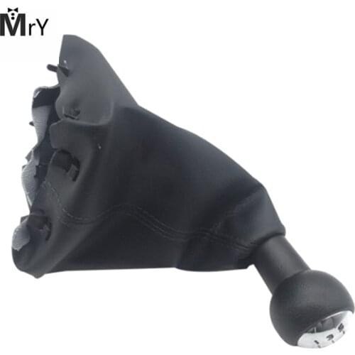 5 Speed Gear Shift Knob with Collars Gear Shift Lever Dust Anti-dust Cover For Peugeot 307