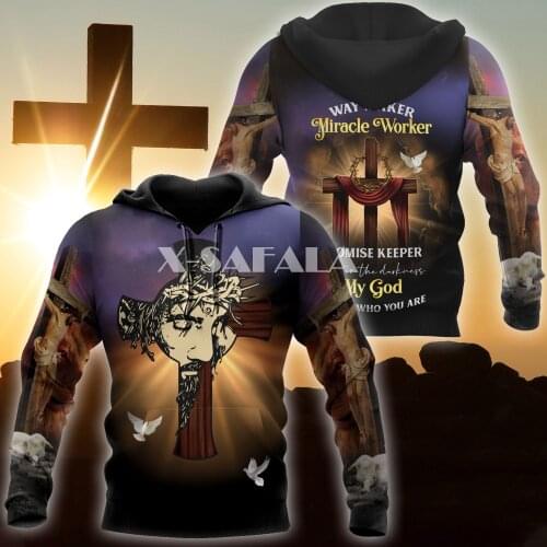 Miracle Worker - Jesus Christian 3D Full Print Size Hoodie Man Women Harajuku Outwear Zipper Pullover Sweatshirt Unisex-2