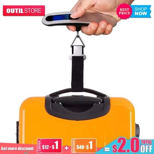 50kg/110lb Portable mini suitcase Scale Digital Display Scale Household Aircraft Luggage Outdoor Scale Weighing Balance