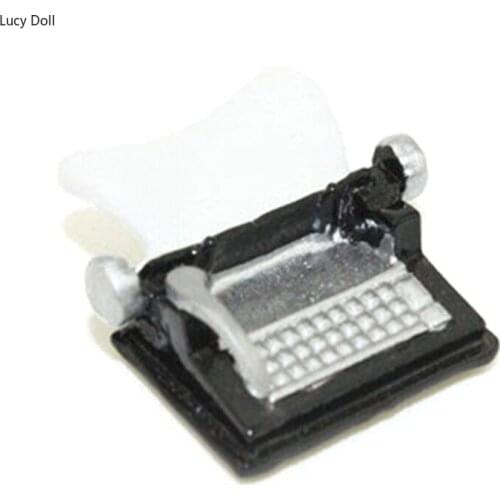 Vintage Typewriter DIY House Miniature Fairy Doll Home Life Scene 1:12 Scale